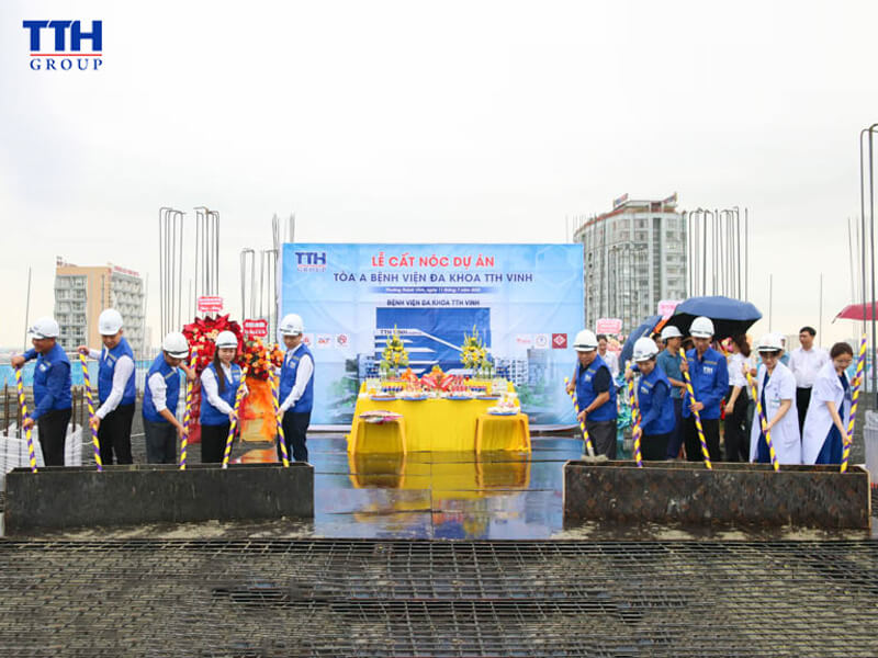 LỄ CẤT NÓC CÔNG TRÌNH KHU NHÀ A – KHÁM CHỮA BỆNH, BVĐK TTH VINH