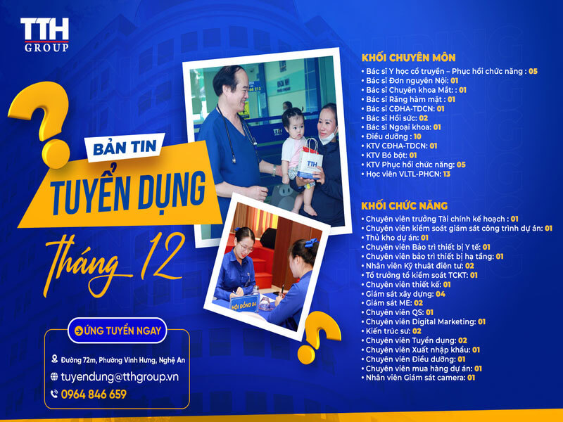TTH GROUP | BẢN TIN TUYỂN DỤNG THÁNG 12